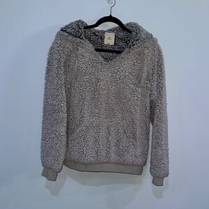Thread & Supply Women’s Small Gray Sherpa Fleece Hoodie Pullover